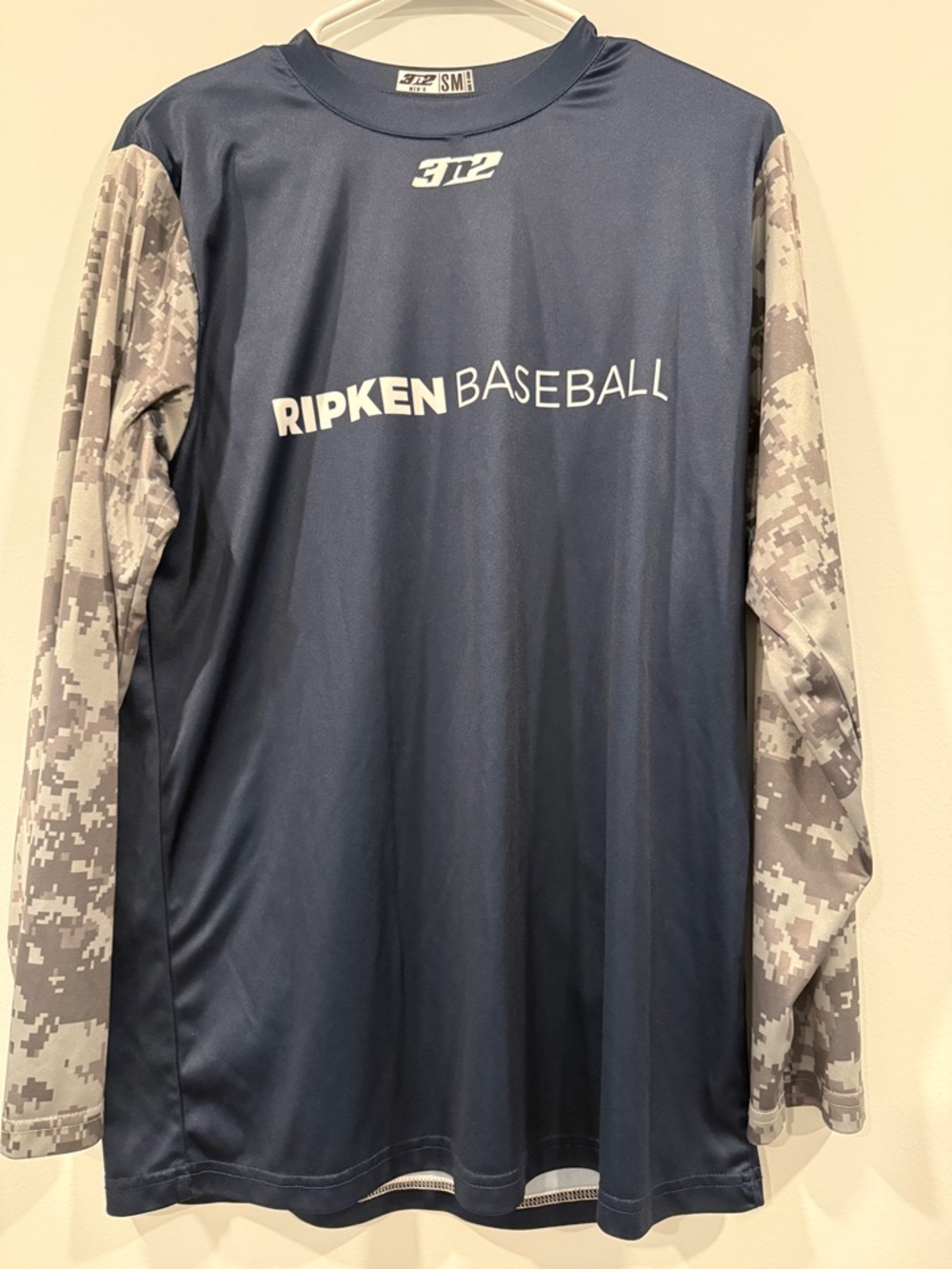3T2 Navy Athletic Performance Shirt with baseball Logo